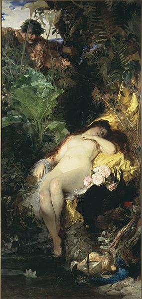 Julius Kronberg Nymph and Fauns oil painting image